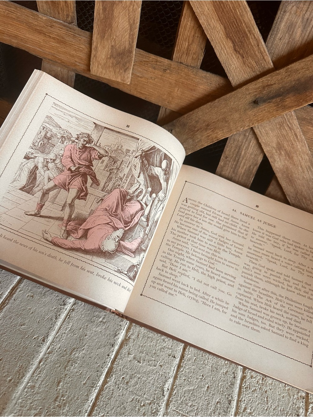 Vintage 1950 My Bible History In Pictures Bishop Morrow Catholic Hardcover Book - Picture 9 of 14